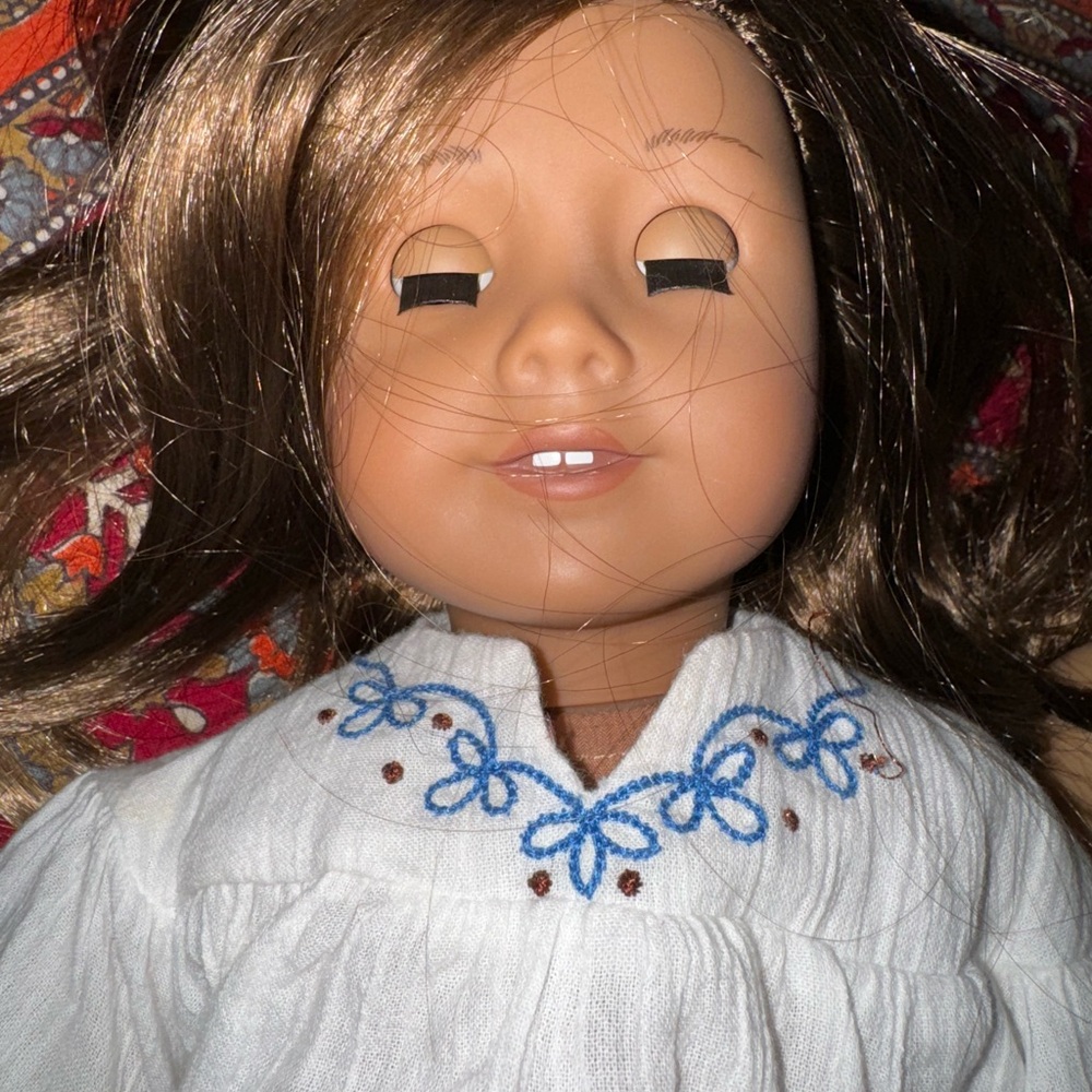 American Girl Dolls in White and Purple Outfits - Picture 10 of 13